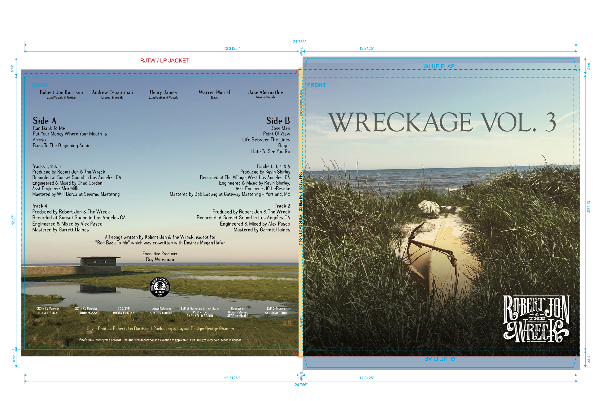 Wreckage Vol. 3 Vinyl Layout